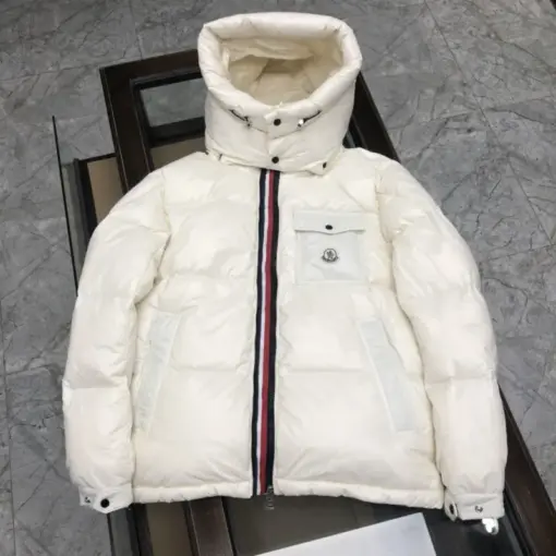 Moncler Jacket White And Cream