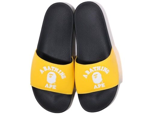 A Bathing Ape College Slide Sandal Online Exclusive Yellow