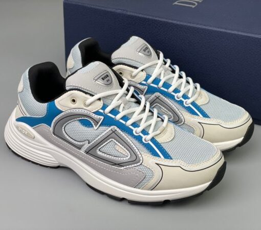 Dior B30 Sneaker Light Blue Mesh and Blue, Gray and White Technical Fabric