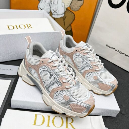 Dior Chrono Sneaker Mesh with White and Pink