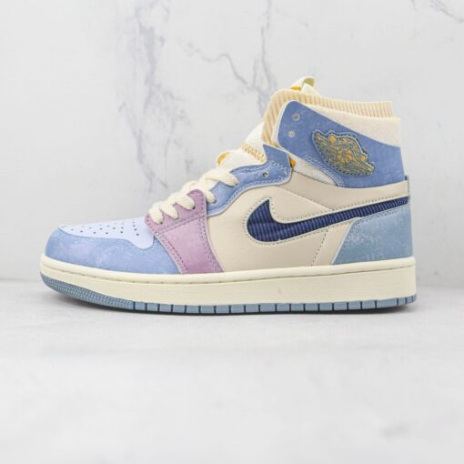 Nike Wmns Air Jordan 1 Zoom CMFT"Corduroy"” Blue hook