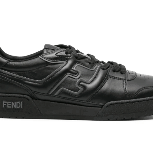 FENDI Match leather sneaker black