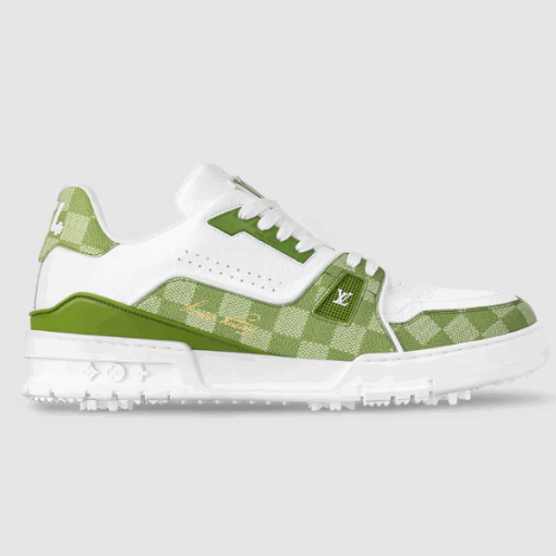LV New Trainer Sneaker White Green