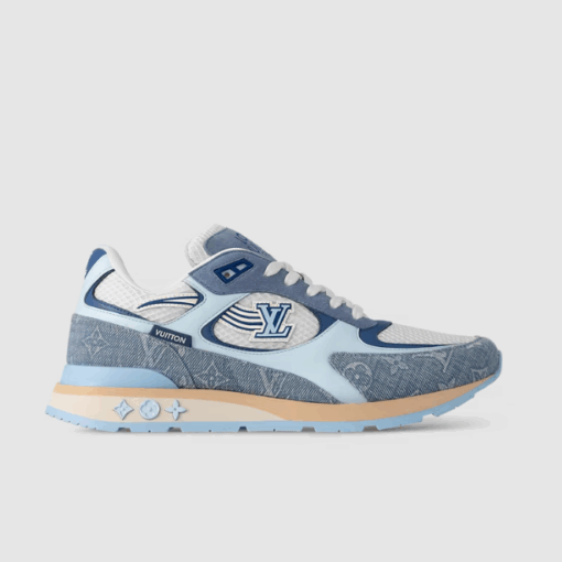 LV Run Away Logo Patch Sneaker Blue
