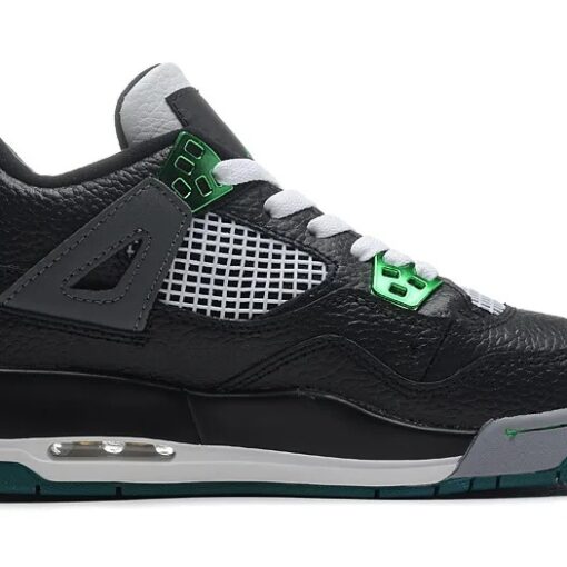 NIKE AIR JORDAN 4 BLACK (GREEN DETAILS)