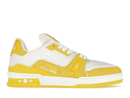 LV Trainer White Yellow Monogram